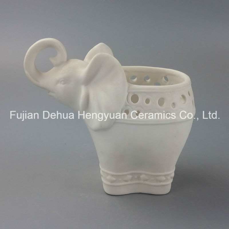 Porcelain Elephant Shape Flowers Vase with Hight Quality (Home Decoration)