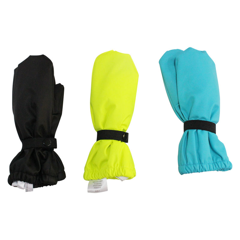 Flourescent Yellow PU Rain Mitten for Baby/Child