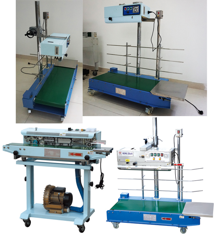 Mobile Continuous Sealer Table Top Horizontal Continue Band Sealing Machine with 110 220V 60Hz 50Hz for Long Big Size Bag Mouth