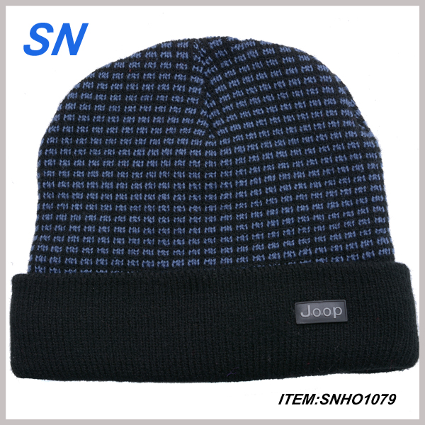 2013 Hot Sell Knitted Beanie Polyester Winter Men Hat