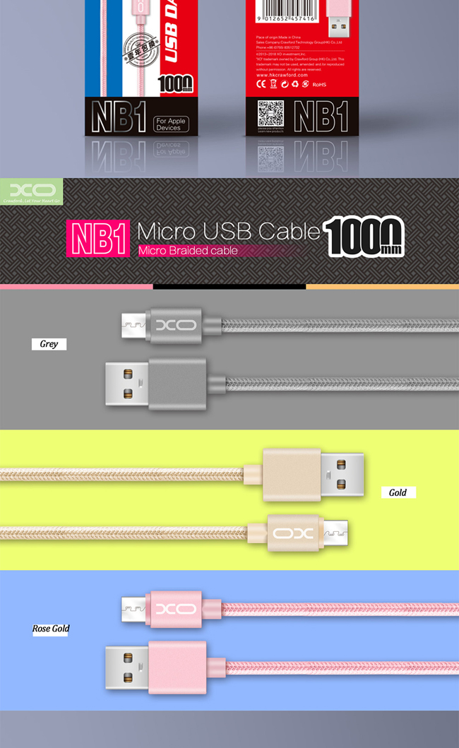 Fast Charging Micro Data Sync USB Cable Type C Cable