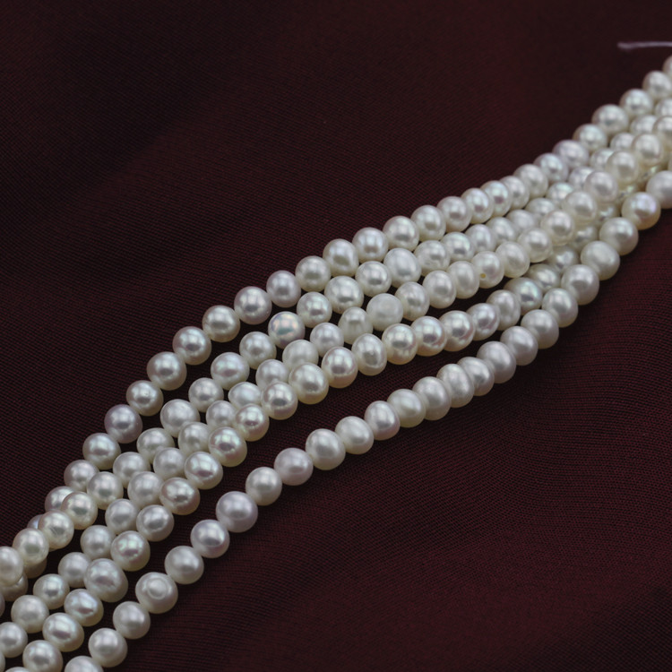 Small Size 3mm Natural off Round Shape Freshwater Pearl Beads