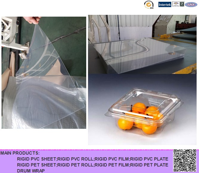Tray Use Super Clear or Gold Rigid Plastic Pet Sheet