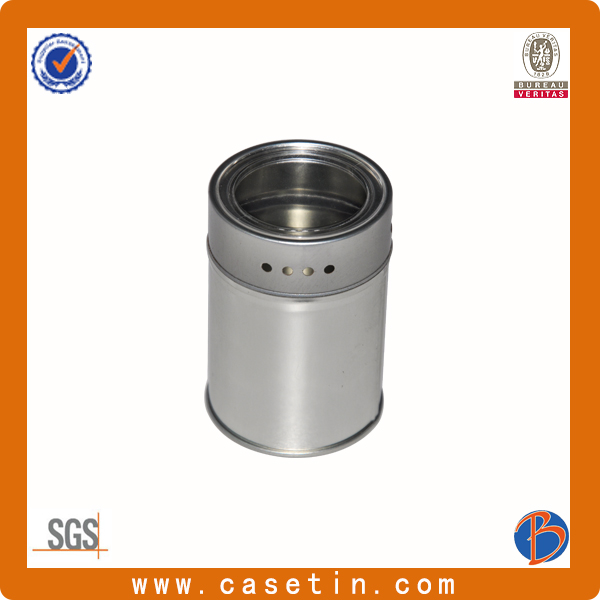 Custom Metal Round Food Grade Spice Tin Box with Hole and Window