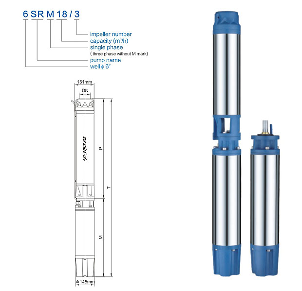 Electric Submersible Borehole Pumps with CE (6SR 18/11 9.2KW)