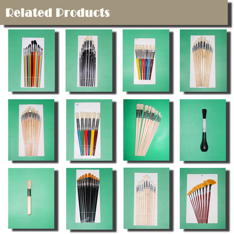 12PCS Wooden Handle Artist Brush Set (AB-069)