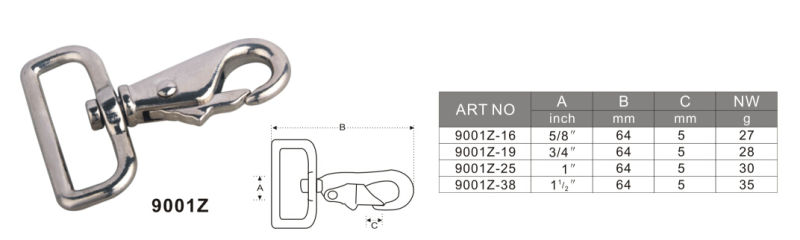 Metal Zinc Alloy Snap Hook for Weigh up