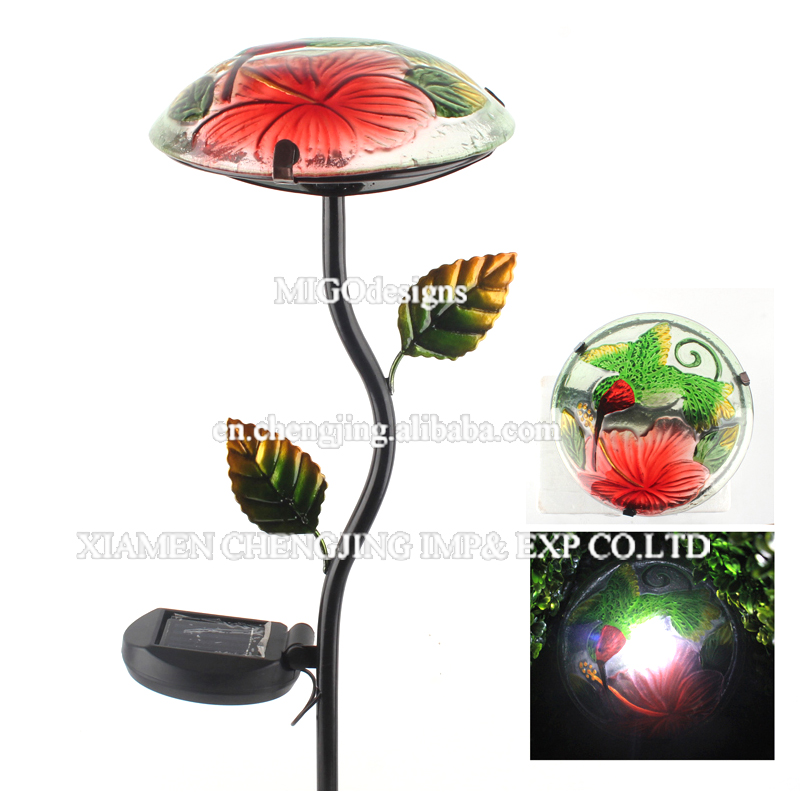 Mushroom Metal Light Outdoor Stake Garden Solar Lights