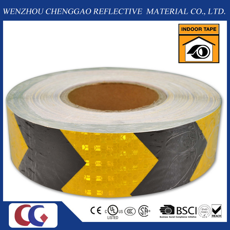 PVC Black and Yellow Conspicuity Arrow Reflective Sticker Rolls 5cm (CG3500-AW)