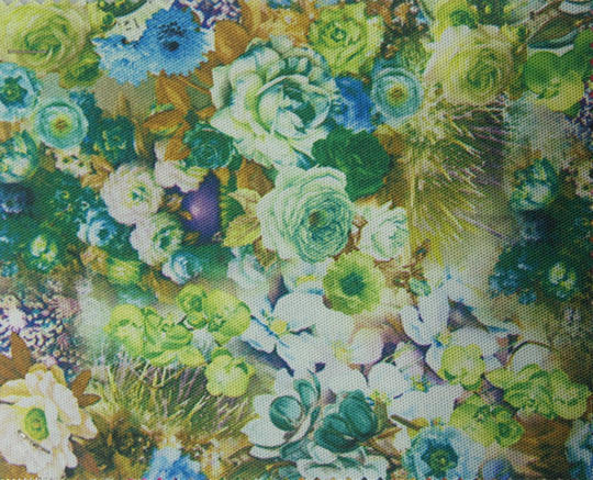 900d Polyester Printed Flower Fabric with PU Coating