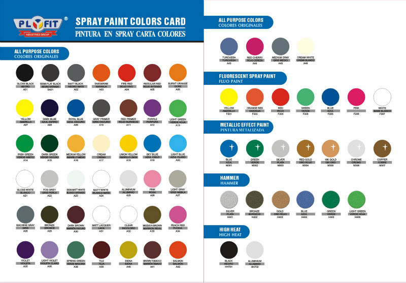 Metallic Color Aerosol Spray Paint