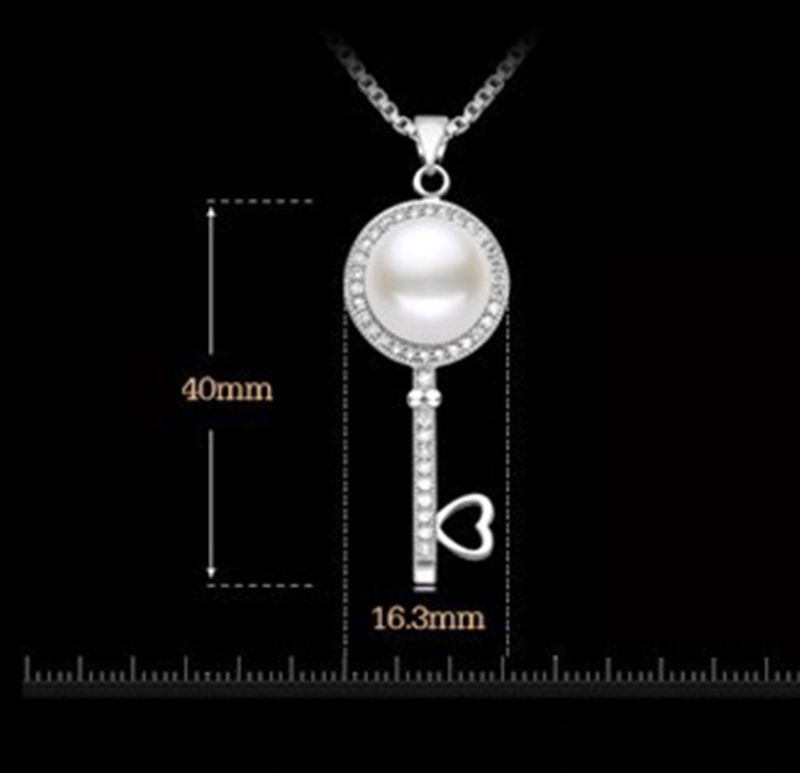 Wholesale Pearl Pendant 9-10mm AAA Bread Round 925 Silver Freshwater Pearl Pendant