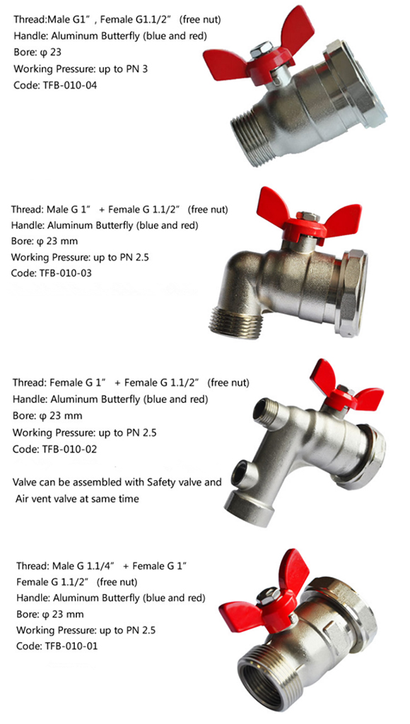 316 Valve Angle Valve Butterfly Handle Ball Stainless Steel Valve