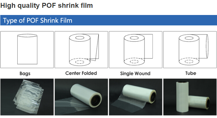 15mic 19mic 25micron POF Wrap Polyolefin Heat Shrink POF Film