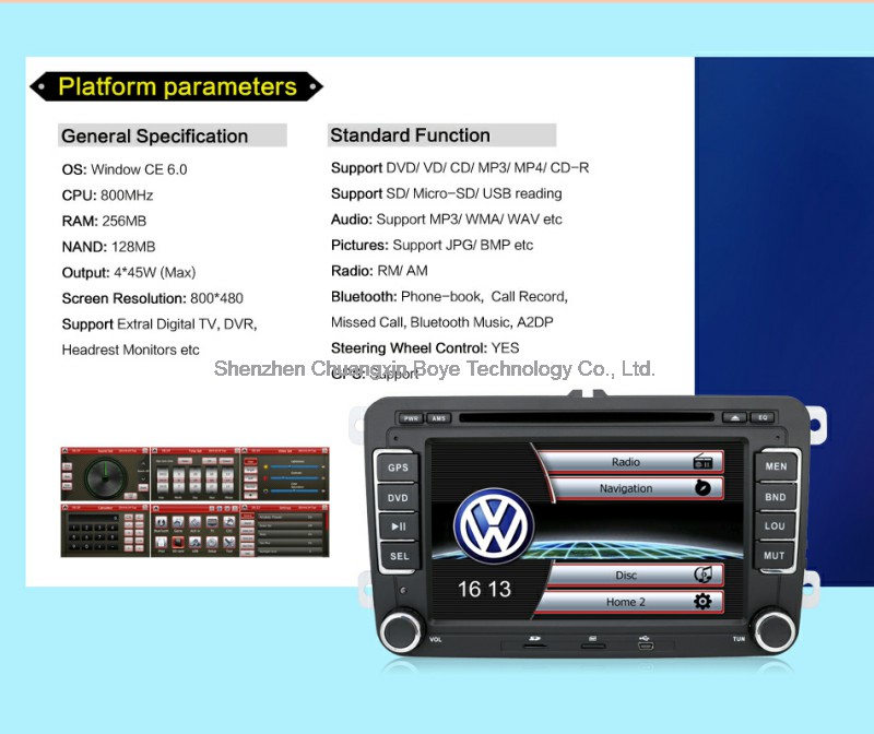 Car GPS Navigation Car DVD Video for VW