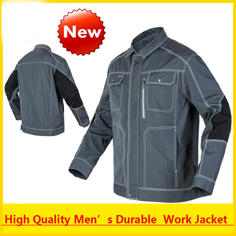 Men Outdoor Workwear Multi-Pockets Work Jacket Construction Mechanic Craftsman Builder Workwear