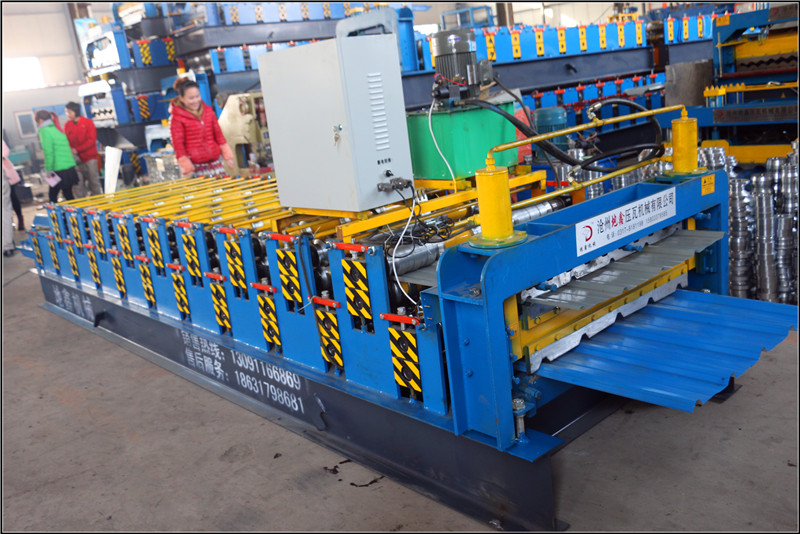 Double Deck Roof Tile Roll Forming Machine