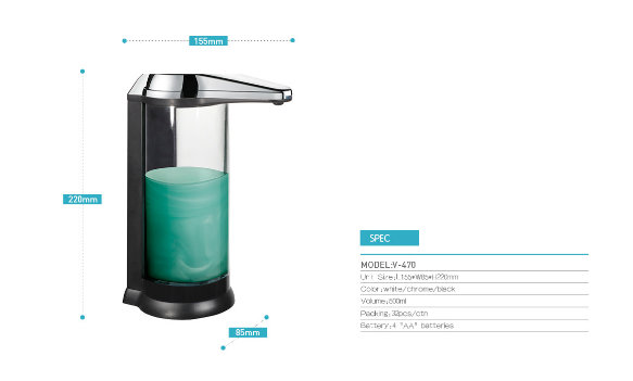 500ml Automatic Liquid Soap Dispenser, Spray Alcohol Dispenser