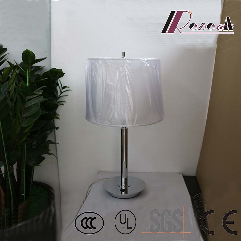 Hotel Decorative White Fabric Shade Iron Table/Desk Lighting