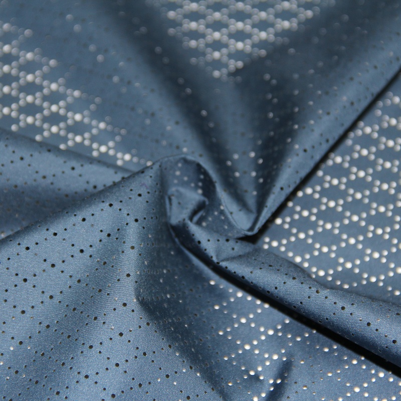 Polyester Pongee Fabric with Diamond Mesh Hole Pattern