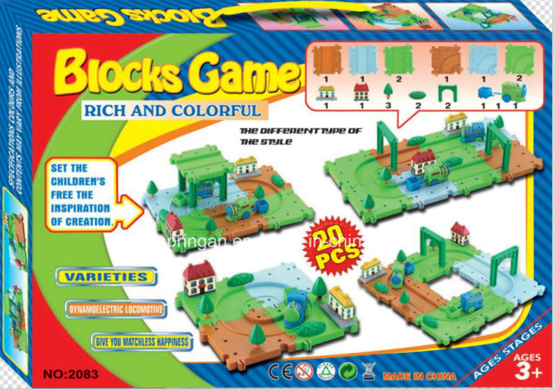 Blocks Game Train Set Track Toy