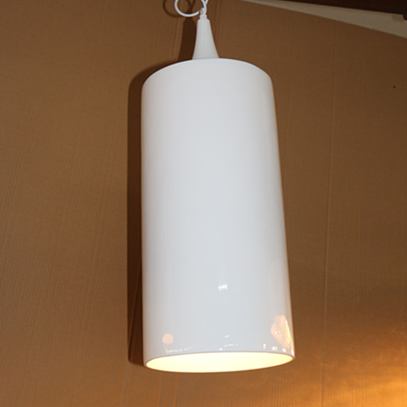 European Hotel Decorative Glass Firbe Shiny White Resin Pendant Lamp