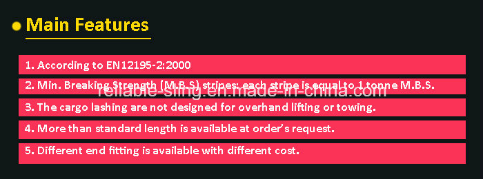 25mm 1ton Ratchet Cargo Lashing Luggage Tie Down