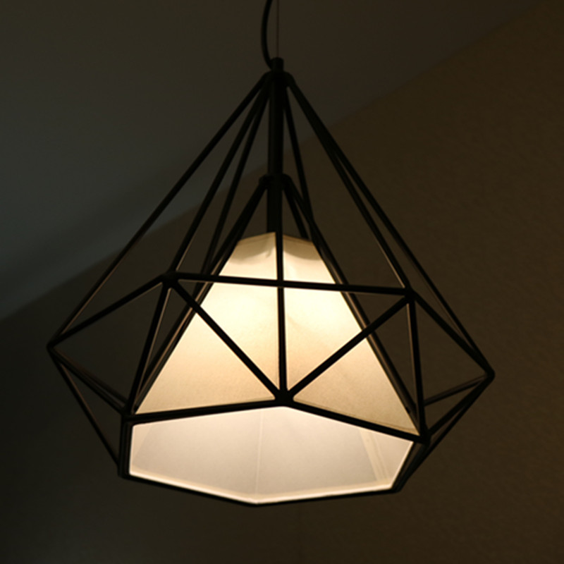 Hot Sale Black Polygon Pendant Lamp for Hotel Project