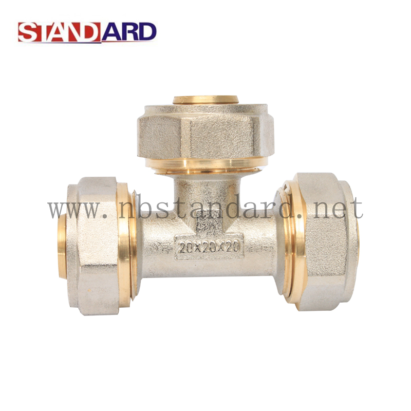 Brass Equal Compression Fittings with Nuts