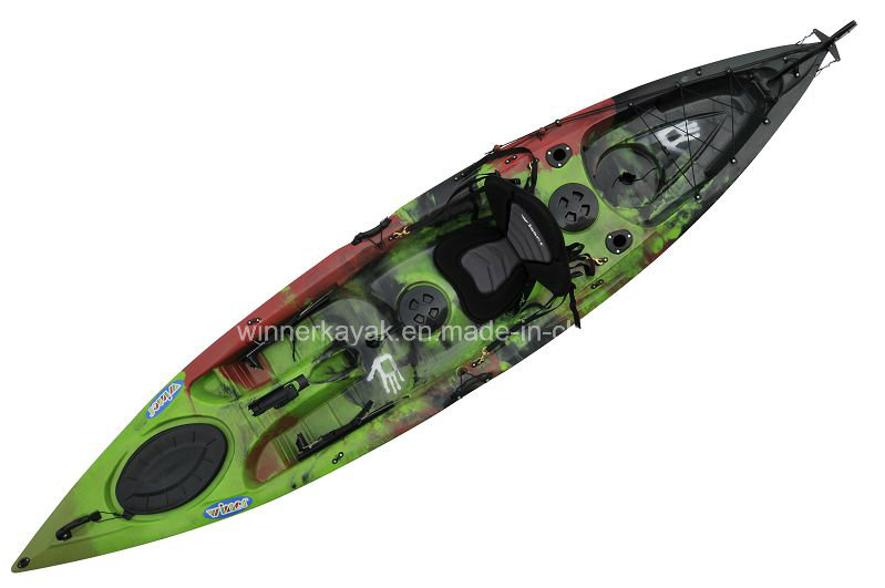 Recreational Single Sit on Top Plastic Fishing Kayak