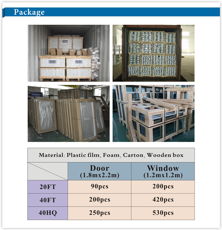 Sound Proof Double Glazed Aluminum Thermal Break Aluminium Sliding Door