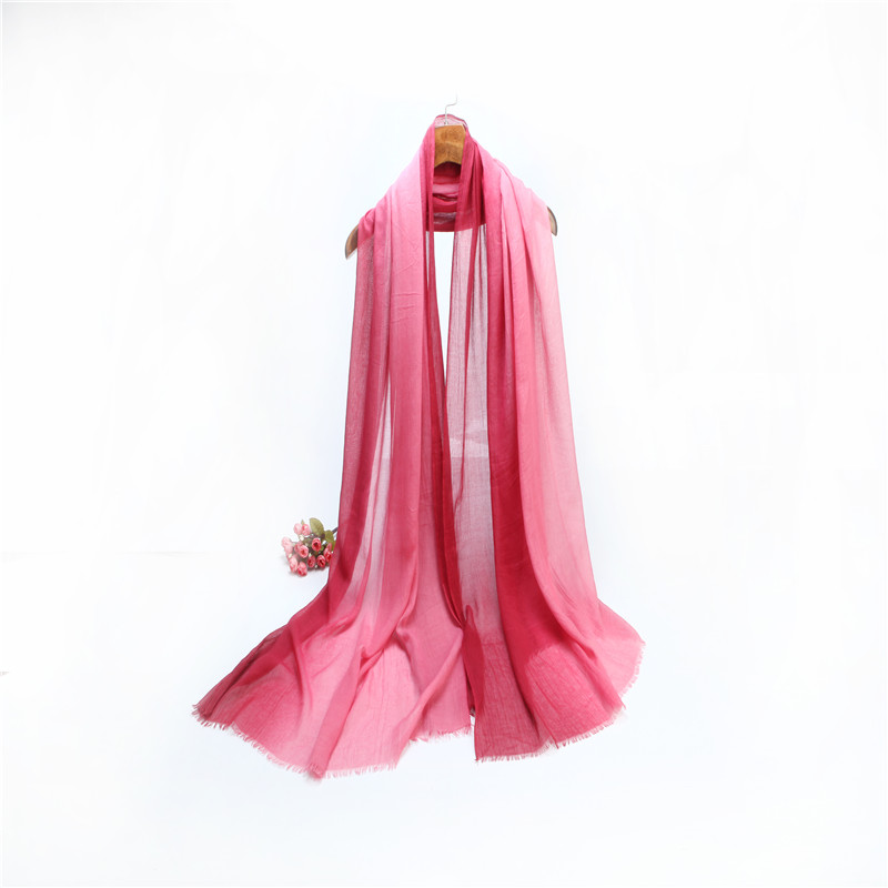 Polyester Colorful Scarf Voile for Lady Headscarf Muslim Textile Fabric