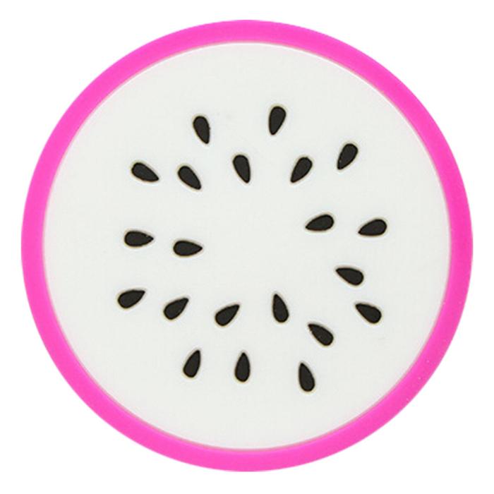 Fruit Cup Mats Novelty Jelly Color Silicone Super Cute Coasters