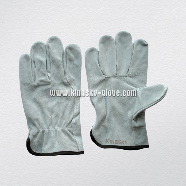 Cow Split Leather Wing Thumb Driver Glove-9205. Nt