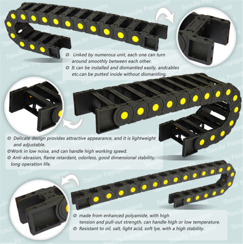 Plastic Engineer Cable Drag Chain Carrier