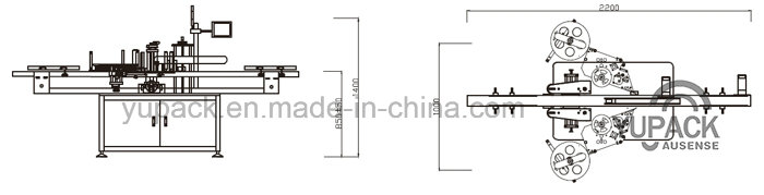 PLC Control Carton Double Side Sealing and Labeling Packing Machine