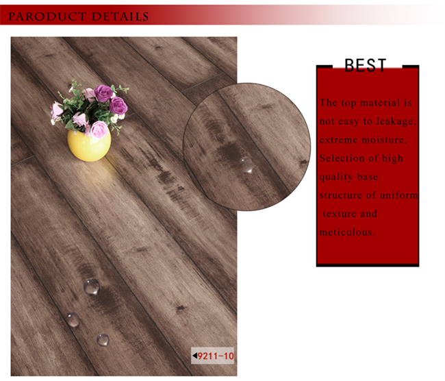 12.3mm Woodgrain Texture Oak Laminate Wood Wooden Laminated Flooring