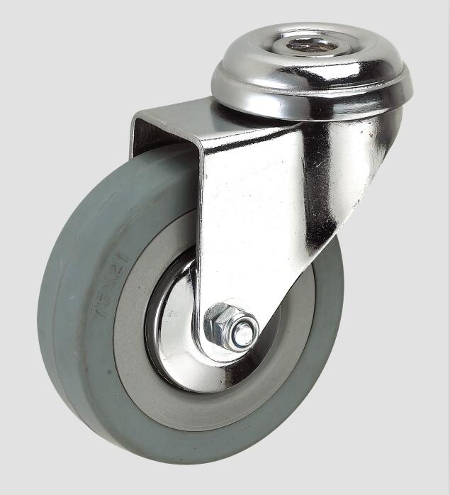 3inch Gray Rubber Industry Caster Without Brake