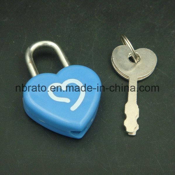 Plastic Heart Shape Diary Lock with Key