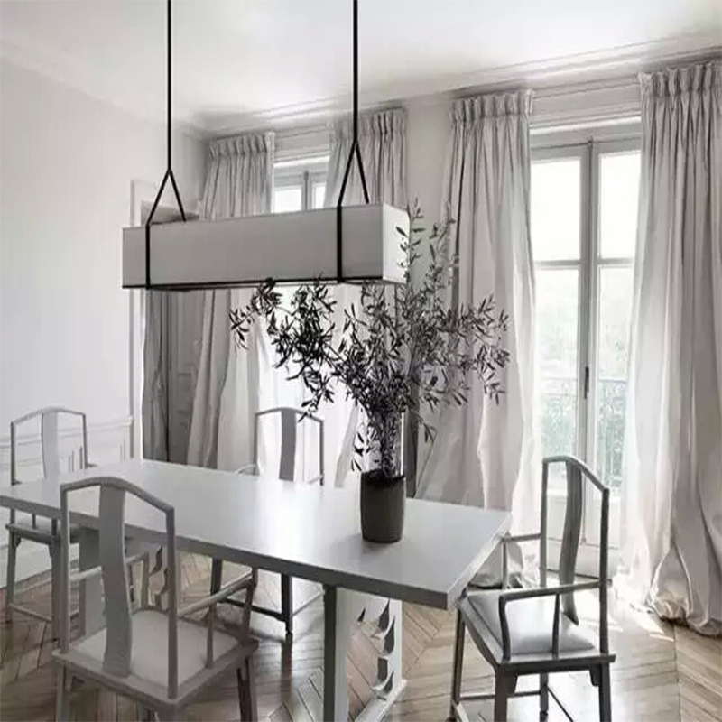 New Style Elegant Restaurant Fabric Shade Pendant Lamp