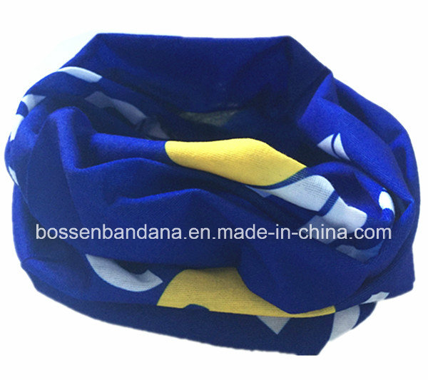 OEM Produce Customized Logo Printed Promotional Sports Blue Bandanna Head Scarf Buff