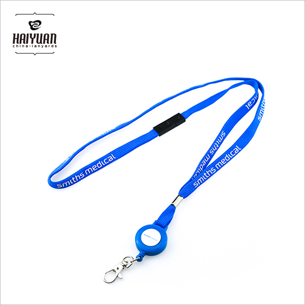 Promotion Custom Polyester Pull Reel Retractable Lanyard