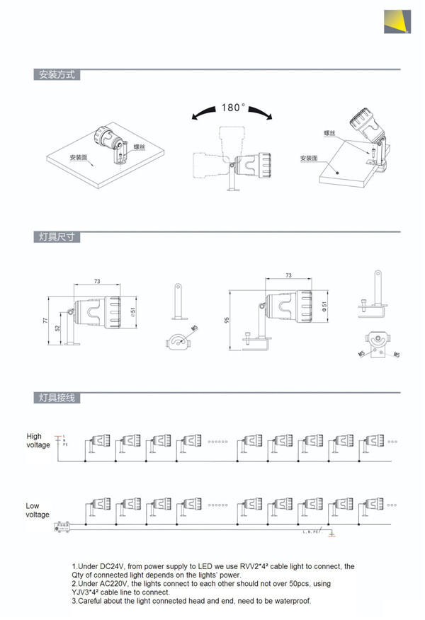 6W Ancient Build LED Light IP65 Outdoor Light Tuolong