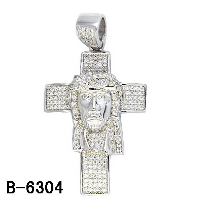 New Item Two Tones Plating Micro Setting Cross Pendant.