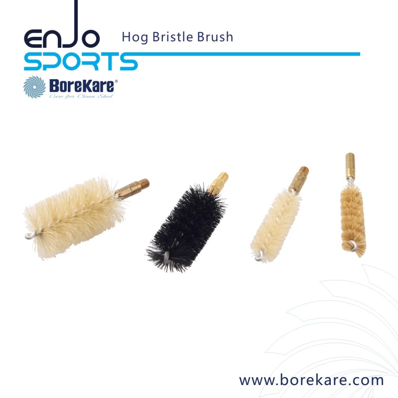 Borekare Hunting Gun Cleaning Hog Bristle Bore Brush for Rifle