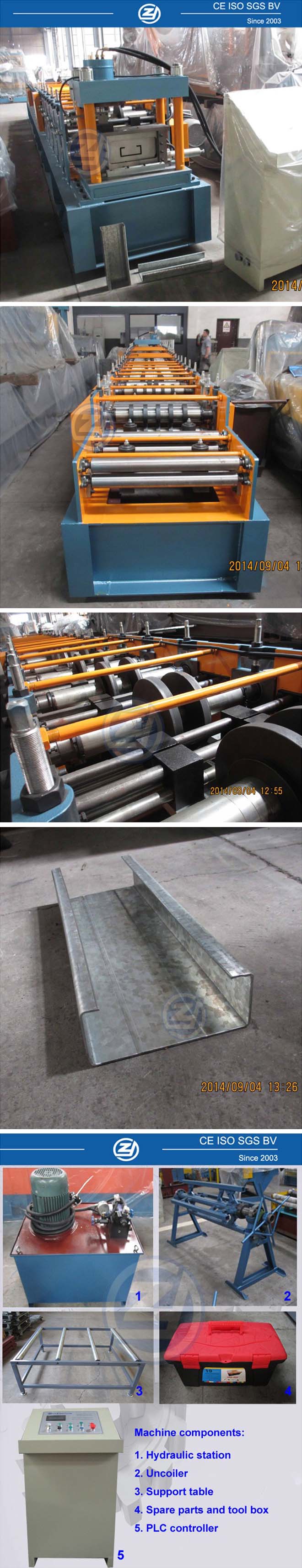 C Channel Steel Roll Forming Machine