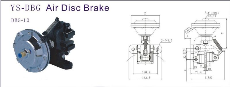 50nm Dbg-104 for Machine Pneumatic Air Disc Brake