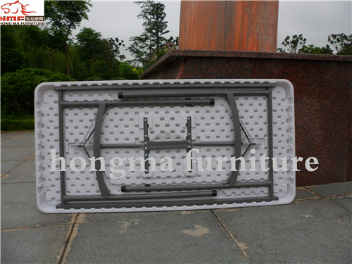 122*60*74cm HDPE Plastic Regular Folding Table, Straight Table