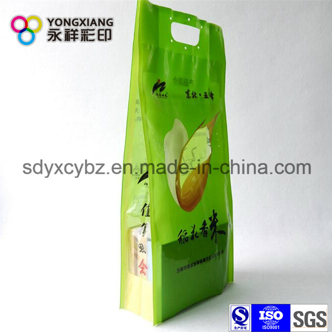 Customized Rice PA Plastic Packaging Bag with Handle