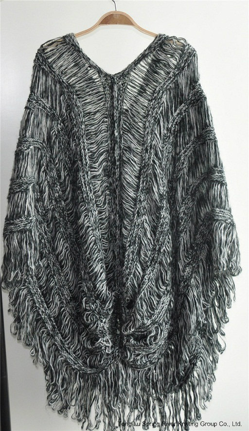 Ladies 100% Acrylic Fancy Yarn Knit Pullover Sweater